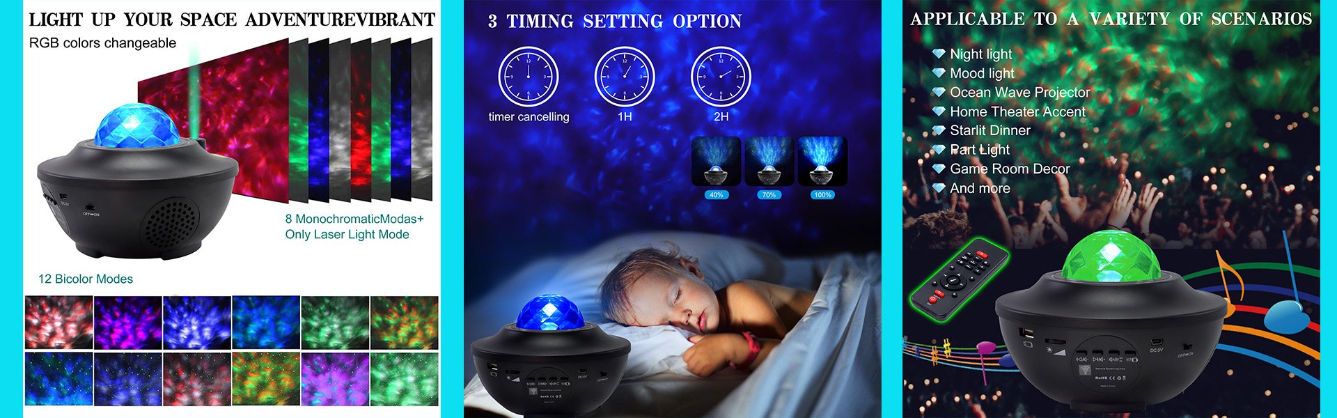 銅弦照明、星印プロジェクター、3D夜の光,Xingan Xian Yixing Electronics Co., Ltd.